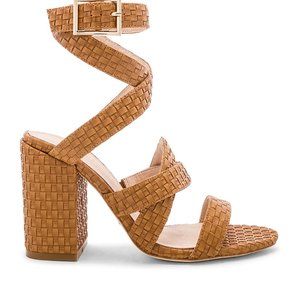 RAYE Tan Woven Heels
